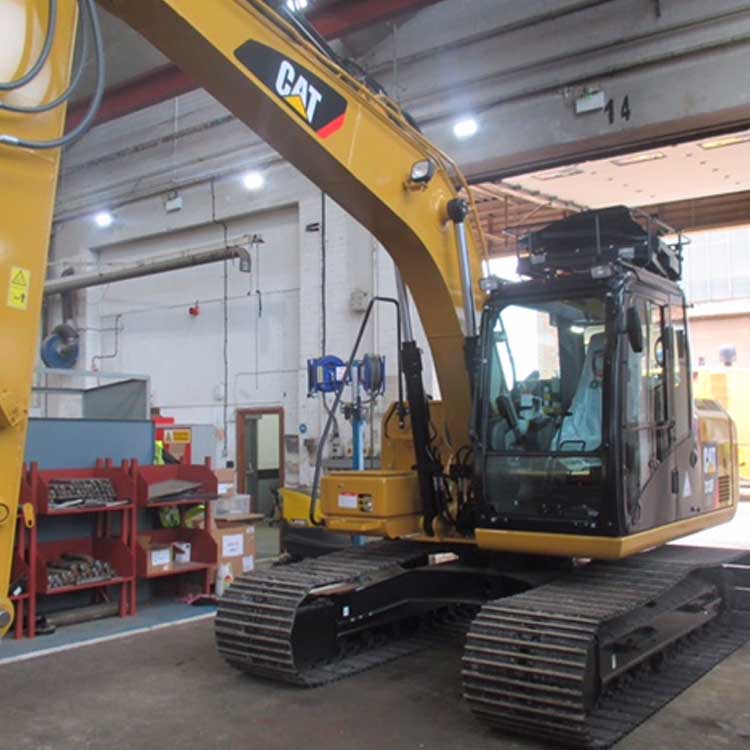 Front image of a Caterpillar 360 Tracked Excavator.