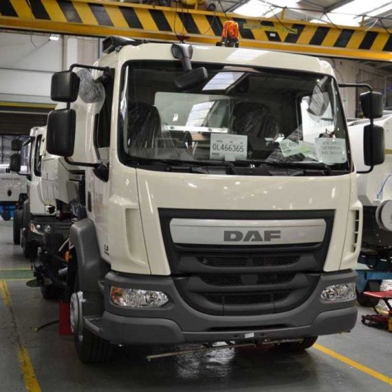 Just off the production line a new sweeper.