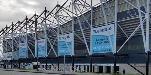 Leedale are official sponsors of derby County Football North Stand.